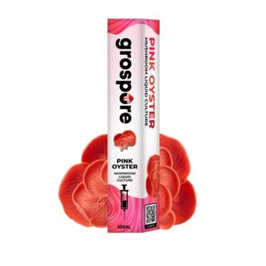 Grospore Pink Oyster Mushroom Liquid Culture Syringe – 10ml