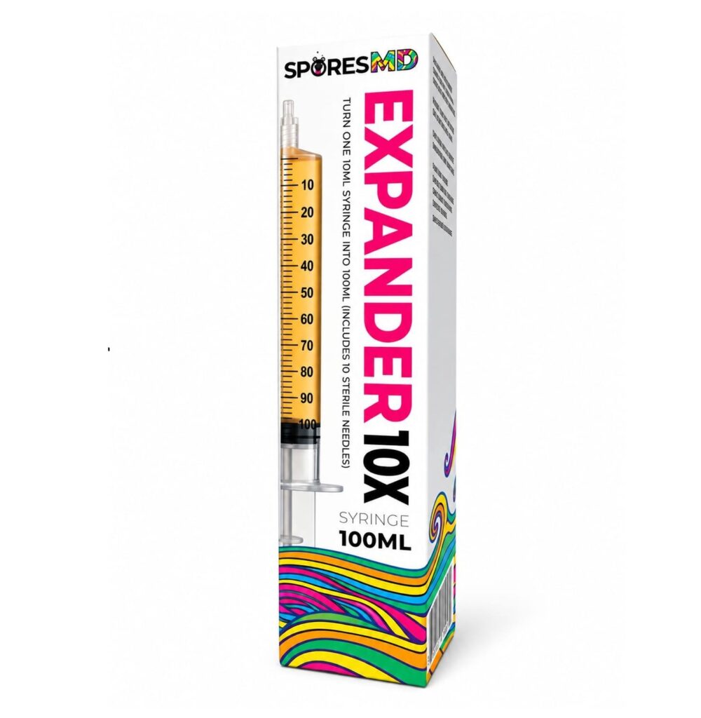 Spore Syringe Expander 10X — Expand 10mL Into 100mL