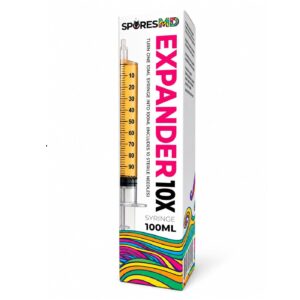 Spore Syringe Expander 10X — Expand 10mL Into 100mL